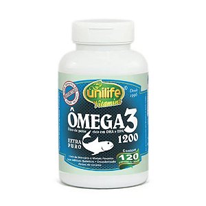 Ômega 3 1200mg Extra Puro Unilife 120 Cápsulas