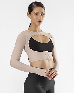 BOLERO COM MANGA LONGA E ABERTURA NO BUSTO