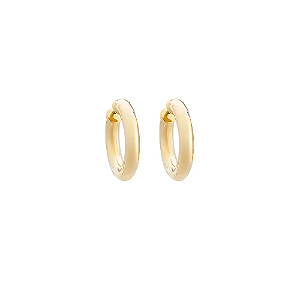 Brincos argola de ouro amarelo 18K - 1,7 cm de diâmetro 3g