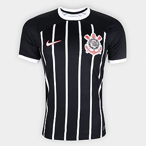 Camiseta Corinthians II 23/24 s/n° Torcedor Nike Masculina - Preto+Branco