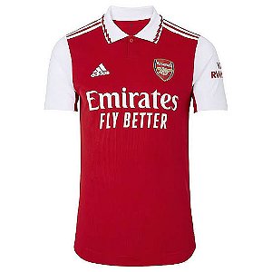 Camisa Arsenal Home 22/23 s/n° Torcedor Adidas Masculina - Laranja+Branco