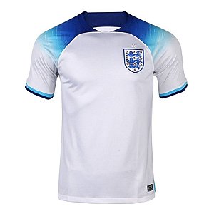 Camiseta Inglaterra Home 22/23 a/n° Torcedor Nike Masculina - Branca+Azul