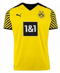 Camisa Borussia Dortmund Home 21/22 s/n° Torcedor - Amarelo