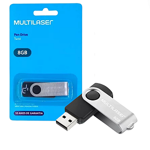 Pendrive Multilaser Twist 2.0 8GB PD590 Preto