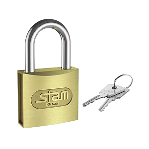 Cadeado 40mm Zamac Stam Latonado E-coat com 2 chaves