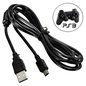 Cabo Usb V3 Com Filtro para Carregar Controle Ps3 Câmera Digital Gps Caixa de som 1.8M