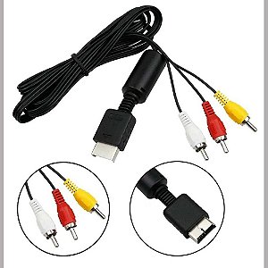 Cabo de Áudio e Vídeo para Playstation Ps1 Ps2 Ps3 2metros