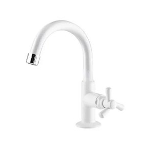 Torneira de Lavatório Mesa Bica Alta Pacific VI Branco - Viqua