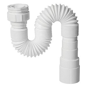Sifão Krona Extensível Universal Dn38/40/48/50 Branco 73cm
