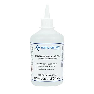 Álcool Isopropílico 99,8% Isopropanol 250ml Implastec