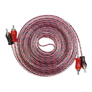 Cabo 2RCA X 2RCA 5m Injetado Storm  Plus 4mm Transparente