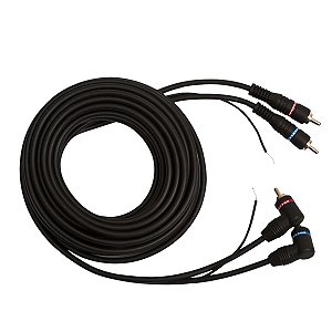 Cabo 2 RCA Macho + Terra x 2 RCA 90° Macho + Terra 1,5m Storm