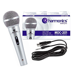 Microfone com Fio 4,5m Harmonics Dinâmico Super-cardióide MDC-201