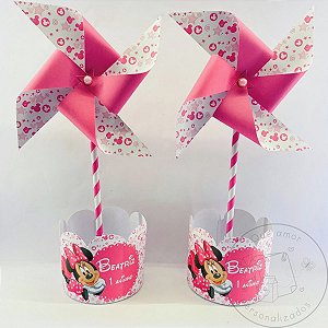 Catavento Giratório com Base no Tema Minnie
