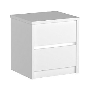 Mesa de Cabeceira 2 Gavetas Branco Foscarini