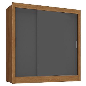 Guarda Roupa Casal Roma 3 Portas 3 Gavetas Cinamomo/ Chumbo - Rodial