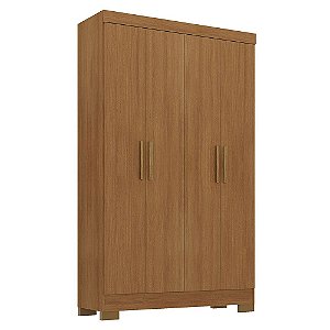 Guarda Roupa Solteiro Viena 4 Portas 3 Gavetas Cinamomo - Rodial