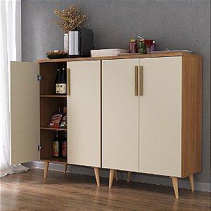 Buffet 4 Portas Apolo Cinamomo/Off White - Moville