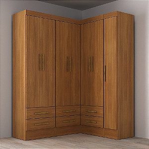 Conjunto de Armários Genius 7 Portas 6 Gavetas Cinamomo - Moville