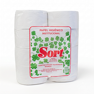 Papel Higiênico Institucional Branco Extra Luxo Sort 10x300 | Fracipel