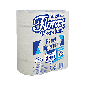 Papel Higiênico Premium 300m 8 Rolos | Florax