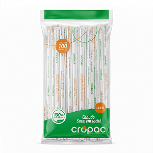 Canudo Biodegradável Sache 5mm CB-510 | Cropac