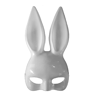 Máscara Branca Coelho Playboy Grande - KRIAT