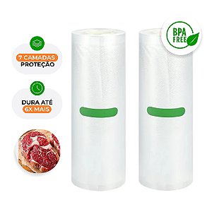 Rolo Saco A Vácuo Grofado 7 Camadas BPA Free Multiuso - 25cmx5m