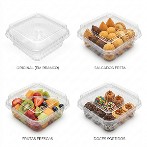 Embalagem G-650 Quadrada 200ml para 1 Doce | Galvanotek