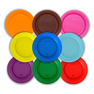 Prato Descartável PR-15 15cm Colorido - 25un | Copaza