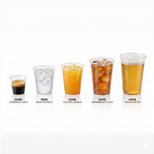 Copo Transparente PP 50ml 180ml 200ml 300ml 400ml | Copobras