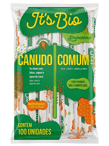 Canudo Comum Cristal ITS Bio Sachê 5mm - C/100un | Strawplast