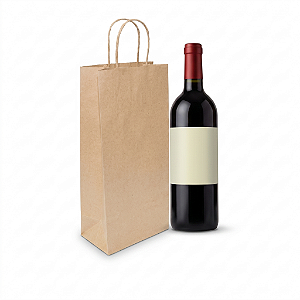 Sacola Kraft para Garrafa - 10un | Cromus