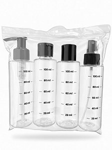 Kit viagem completo com 4 frascos de 100ml | Igaratiba