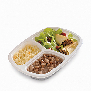 Bandeja G-331 Branca 850ML C/03 DIV | Galvanotek