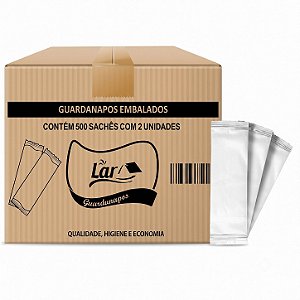 Guardanapo Sachê 20x20cm Do Lar – 500 Sachês com 2 Unidades | NC Do Lar