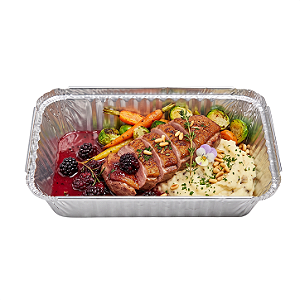 Bandeja Marmita de Alumínio M184 1500ml - 100 unidades | Mello