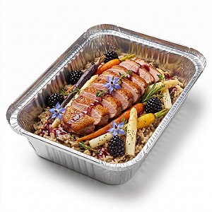 Bandeja Marmita de Alumínio M220 2000ml - 100 unidades | Mello