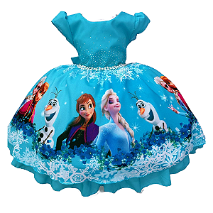 Vestido Infantil Princesa Tiana e o Sapo no Bosque