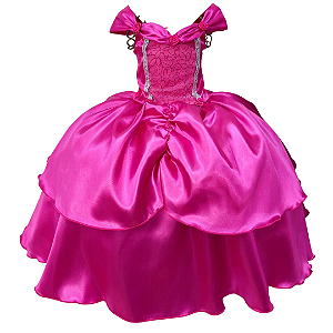 Vestido Infantil Princesa Tiana e o Sapo no Bosque