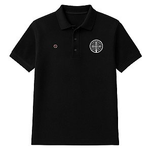 Camisa Polo Medalha de São Bento Piquet 50% Algodão 50% Poliéster