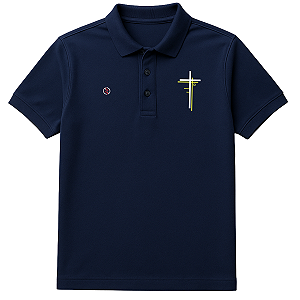 Camisa Polo Cruz Casual Piquet 50% Algodão 50% Poliéster