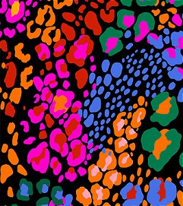 Estampa FOLIA – Animal Print Colorido Abstrato | Tecido Tricoline Digital (0,50x1,50m)