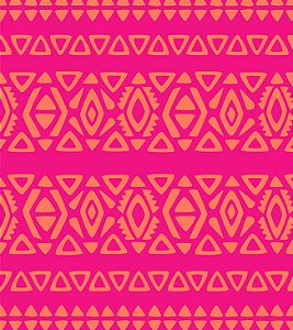 Estampa ALOHA – Padrão Geométrico Étnico em Tons Vibrantes | Tecido Tricoline Digital 100% Algodão (0,50x1,50m)