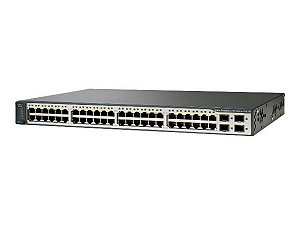 Switch Cisco Catalyst WS-C3750V2-48PS-S - Layer 3 48 portas 10/100 Poe+,  Uplink 4 SFP