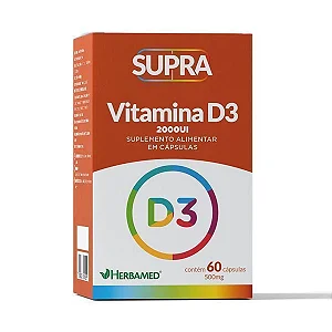 Supra Vitamina D3 - 2000ui 60 Cápsulas