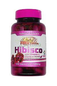 Hibisco com Vitamina C, Colina e Cromo 120Caps 500mg