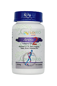 Artro Colágeno tipo 2 com Vitaminas A, C, E, Zinco, Magnésio, Cálcio, Ferro e Vitamina B12