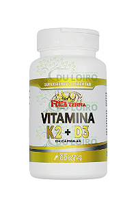 Vitamina K2 + D3 60Caps 500mg - Rei Terra
