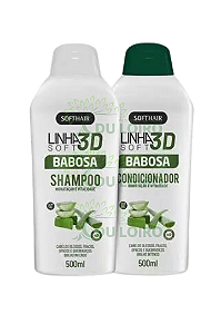 Shampoo + Condicionador Babosa 500ml Linha Soft 3D - Softhair